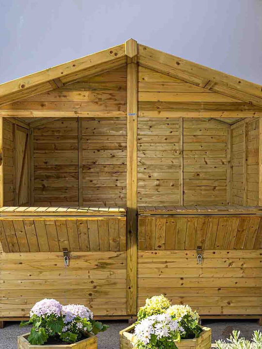 Дървен Градински Склад Kiosk Market Дължина 2.40xШирина 1.8xВисочина 2.3м