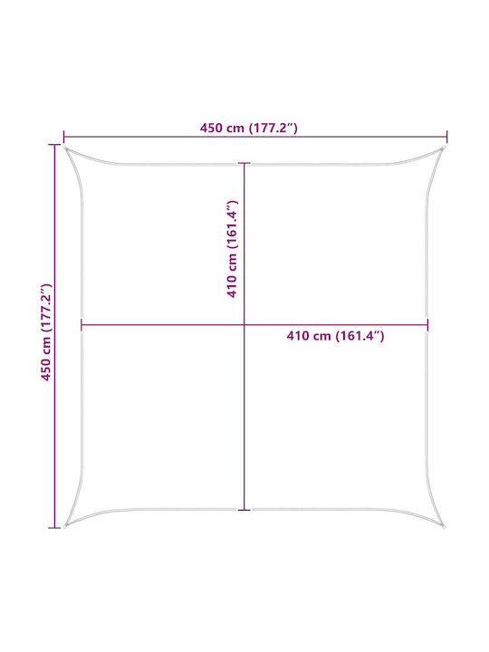 vidaXL White Terrace Tent 4.5x4.5m