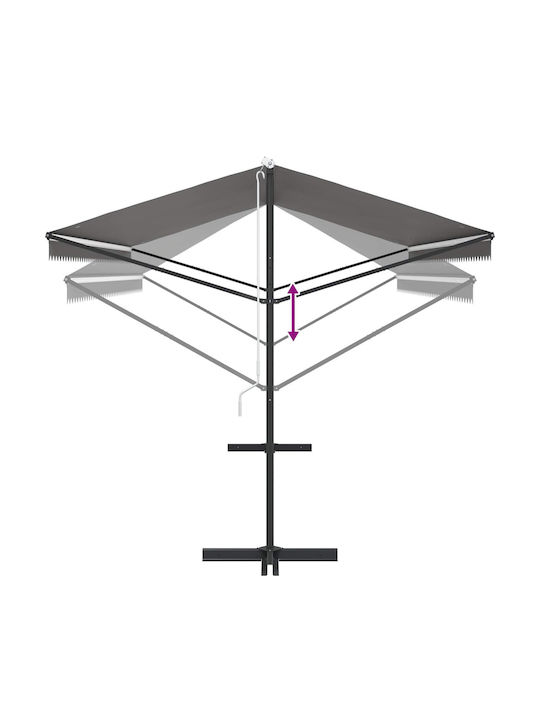 vidaXL Gray Terrace Tent 5x3m
