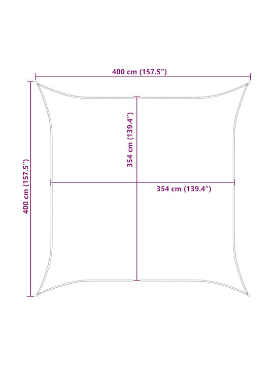 vidaXL Terrasse Markise Weiß 4x4m