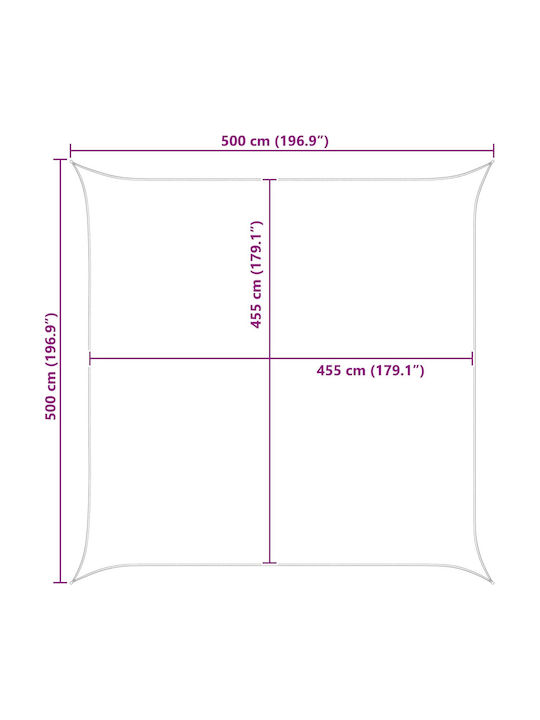 vidaXL White Terrace Tent 5x5m