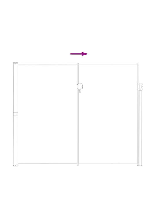 vidaXL Πλαϊνή Τέντα Βεράντας Μπεζ 5x2m