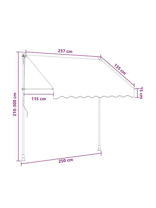 vidaXL Beige Terrace Tent x