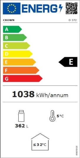 Klimasan D372 SC M4C Ψυγείο Αναψυκτικών 362lt Μονόπορτο Υ201xΠ59xΒ61cm