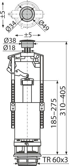 Alcaplast A2000 Integrierter Mechanismus
