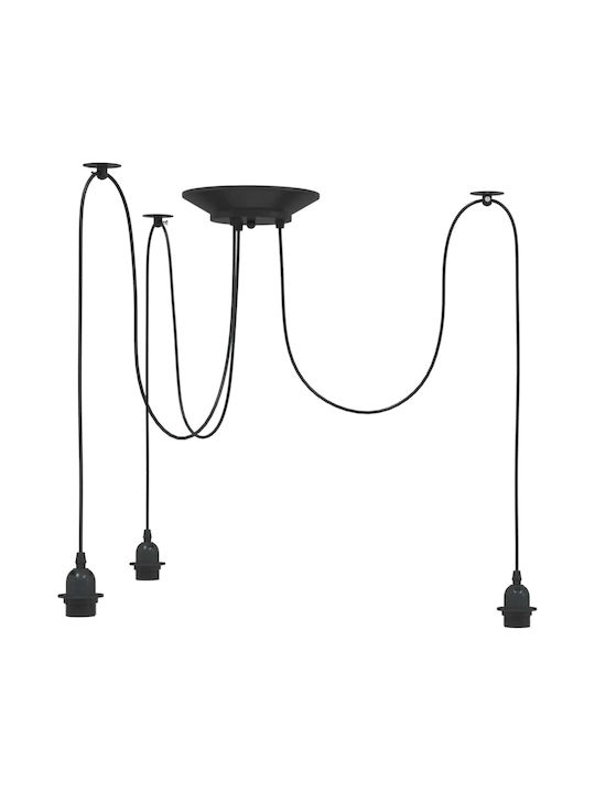 vidaXL Black Ceiling Light with E27 Socket