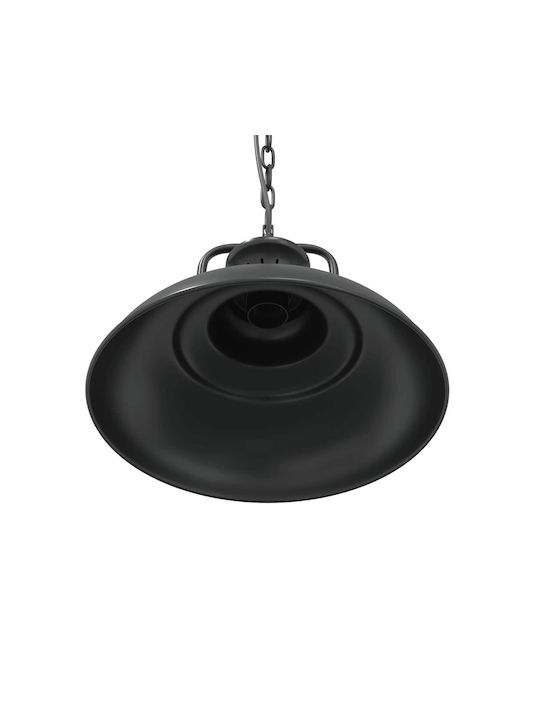 vidaXL Black Ceiling Light with E27 Socket 31x31cm