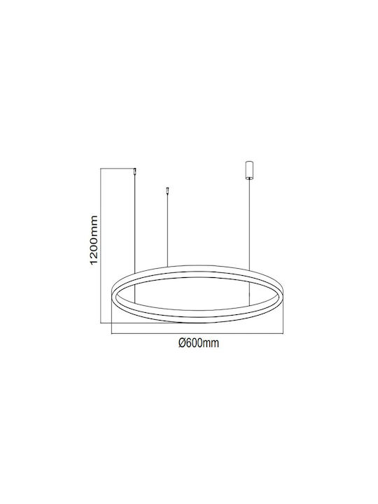 Horoz Electric Black LED Pendant Ceiling Light with Natural White Light