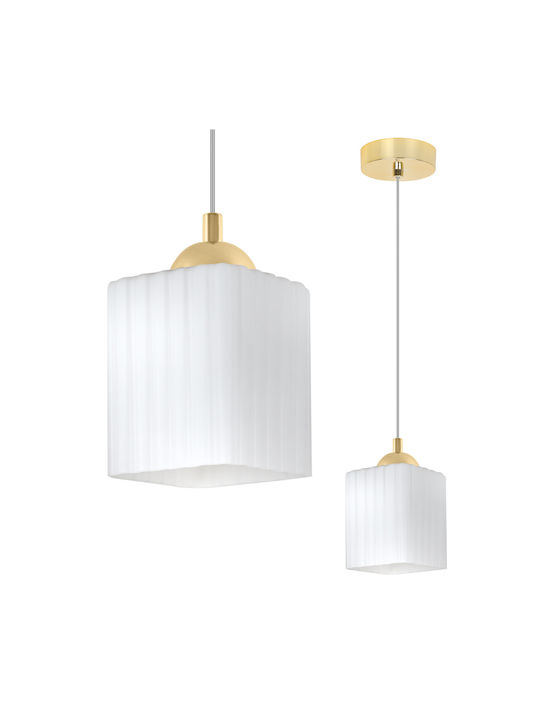 Light Home Κρεμαστό Φωτιστικό Λευκό με Ντουί E27