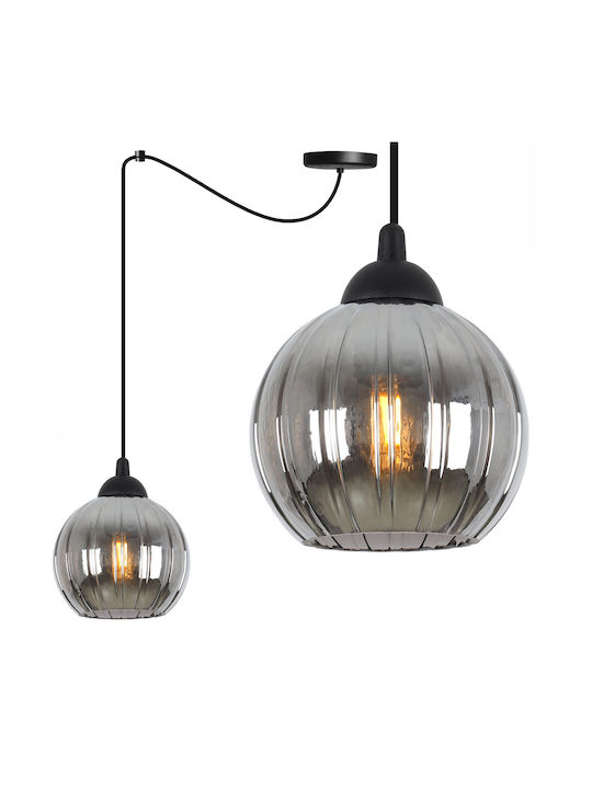 Light Home Κρεμαστό Φωτιστικό Μαύρο με Ντουί E27