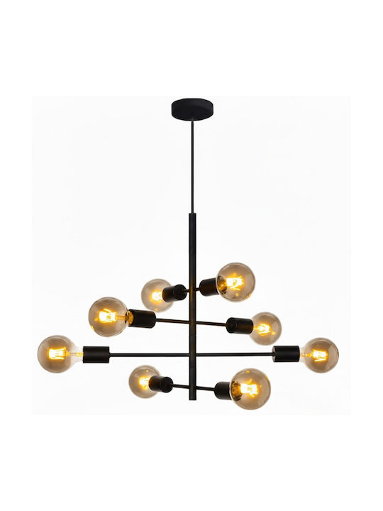 Lampa Deckenleuchte Schwarz mit Lampenbirnensockel E27