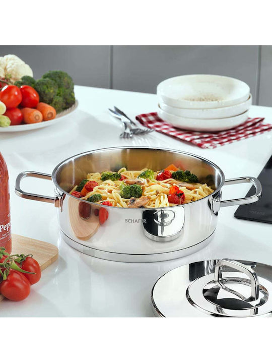 SteweHome Cookware Set from Stainless Steel with Ceramic Coating 8pcs