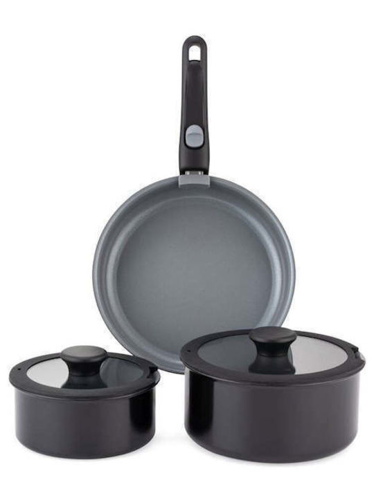 SteweHome Pots Set From Aluminum With Ceramic Coating 7pcs