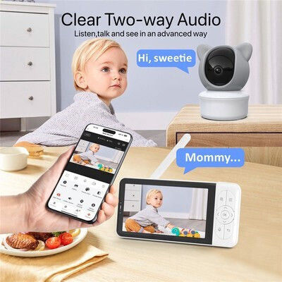 Powertech Wireless Baby Monitor with Two-Way Audio & Lullabies