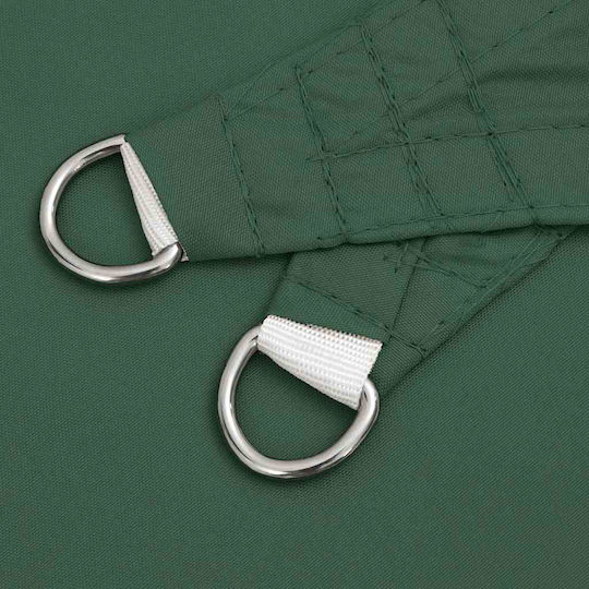 vidaXL Триъгълен Shade Sail Зелен с PU Покритие 5x7x5м