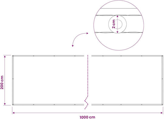 vidaXL vidaXL Shade Fabric Divider Brown with PU Coating 2x10x10m 160g/m²