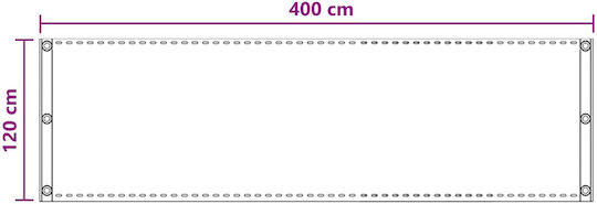 vidaXL Rechteckiger Schattengewebe Trennwand Grau 1.2x4x12m