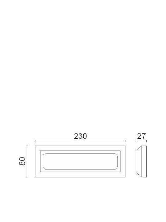 Spot Light Spot Light Wall-Mounted Outdoor Ceiling Lamp LED IP65 3.8W with Adjustable White Light