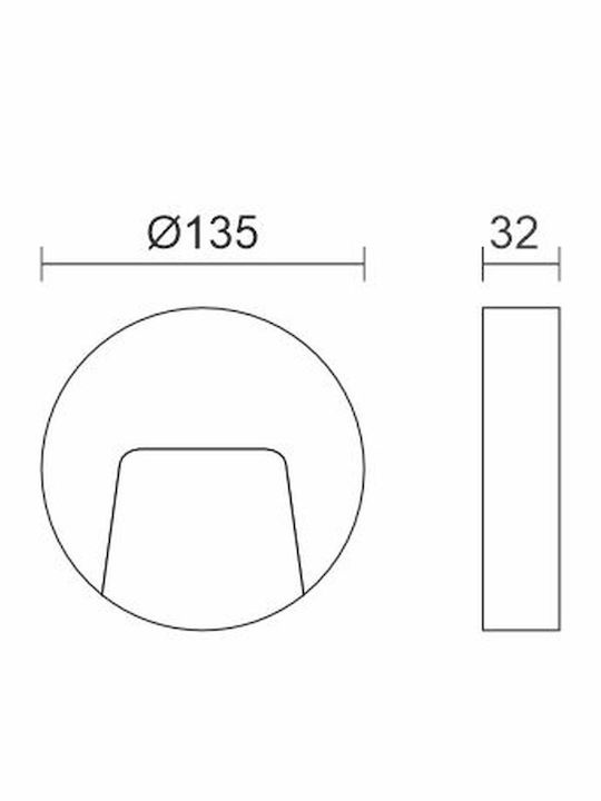 Spot Light Επιτοίχια Εξωτερική Πλαφονιέρα LED IP65 3W με Ρυθμιζόμενο Λευκό Φως