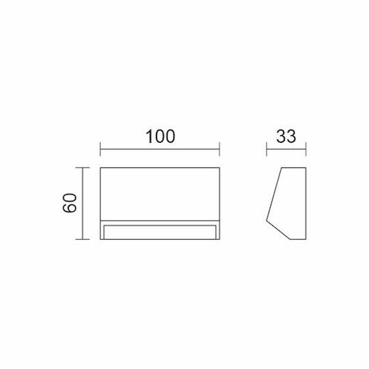Spot Light Επιτοίχια Εξωτερική Πλαφονιέρα LED IP65 1.5W με Ρυθμιζόμενο Λευκό Φως