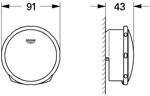 Grohe Τάπα με Υπερχείλιση Γκρι