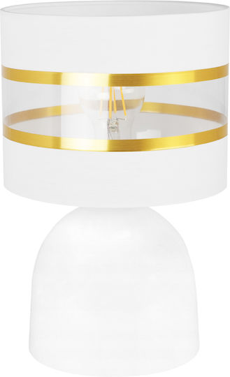 Light Home Μεταλλικό Πορτατίφ για Ντουί E27 με Λευκό Καπέλο και Βάση