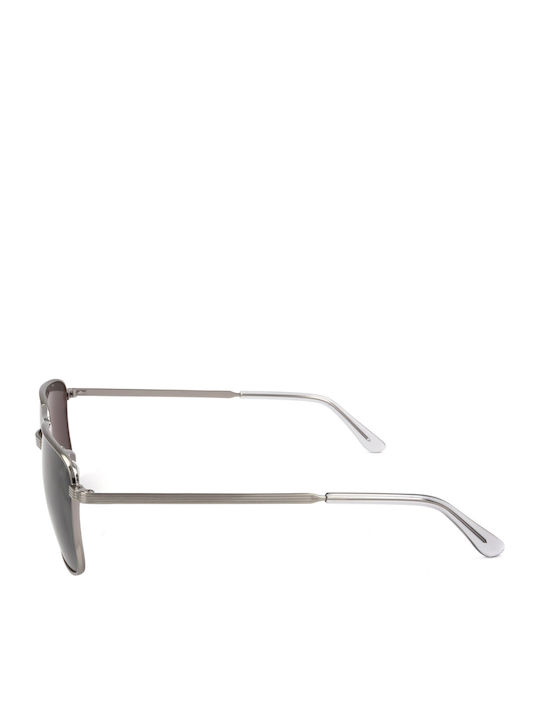 American Optical Unisex Sunglasses with Silver Frame and Black Lens