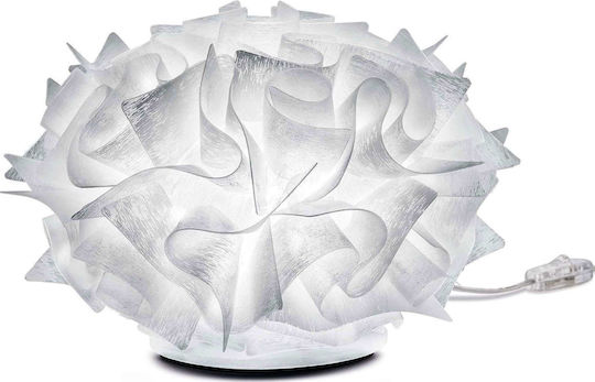 Slamp Veli Couture Plastic Lampă de masă pentru Soclu E14 cu Abajur Alb și Bază