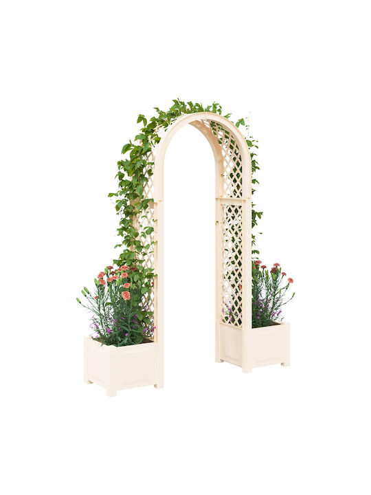 vidaXL Kunststoff-Blumentopf Weiß 168,5x43cm