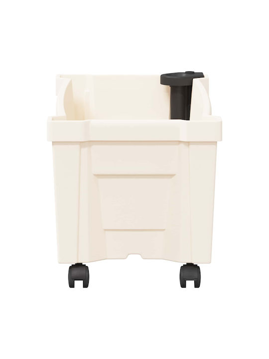 vidaXL Plastic White Flower Pot 79x35x33cm