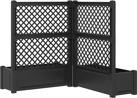 vidaXL Σετ 2 Γλάστρες Πλαστικές Ανθρακί 143x133.5εκ.