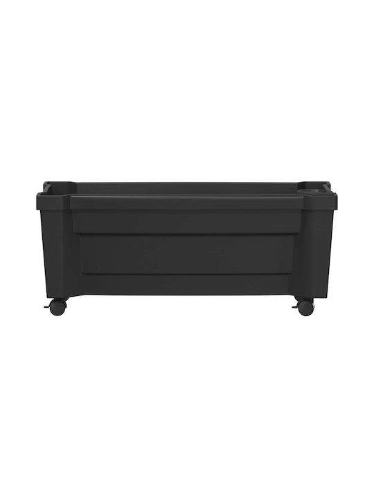 vidaXL Kunststoff Blumentopf Anthrazit 79x35x33cm