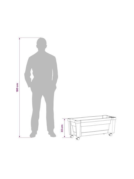 vidaXL Kunststoff Blumentopf Anthrazit 79x35x33cm