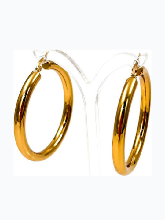 Irene Vilou Earrings Hoops Gold Plated Steel