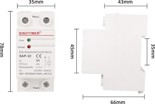 Sinotimer Διακόπτης Ράγας 5A