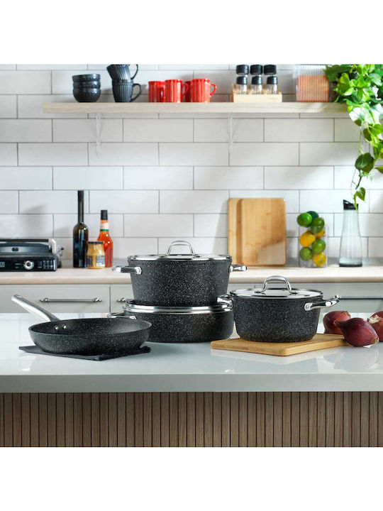 SteweHome Cookware Set with Non-stick Coating 7pcs