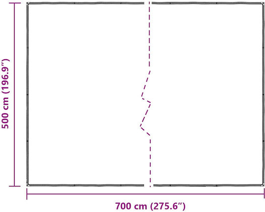 vidaXL Waterproof Tarpaulin 7x5m Transparent
