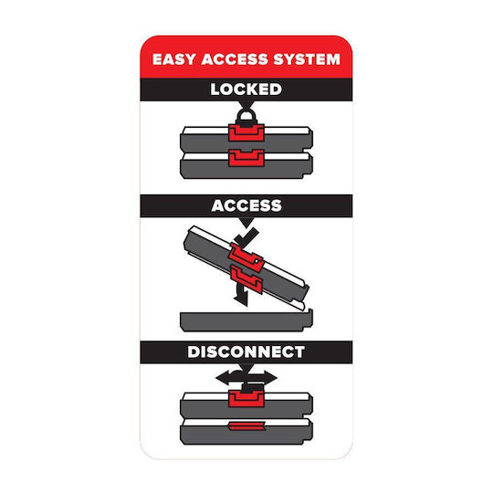 Qbrick QBrick System One Tool Compartment Organiser 6 Slot with Removable Box Red 36.5x36.5x7.7cm
