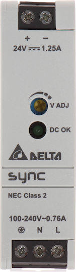 Delta Τροφοδοτικό LED Ισχύος 30W με Τάση Εξόδου 24V