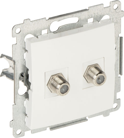 Kontakt-Simon TV Antenna Socket in White color WMDA-050XXX-011