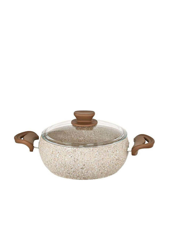 SteweHome Aluminum Pots Set with Stone Coating 6 Pieces