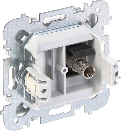 Santra 1xTV Socket Type FF Without Frame Flush-Mounted White 4186-10
