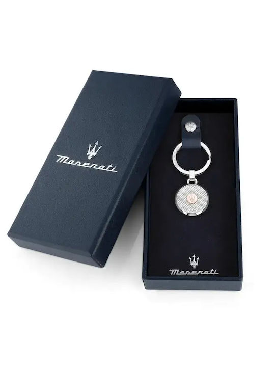 Maserati Keyring Kmu2230101 Silver Keychain Logo Kmu2230101 Silver