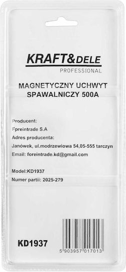 Магнитна Заваръчна Поддръжка 500A Бързо Заземяване Kraft&Dele KD1937