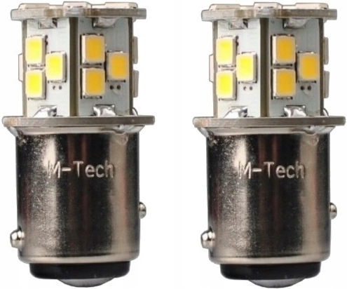 M-Tech Λάμπες Αυτοκινήτου P21/5W-BAY15D-1157 LED 12V 1.6W 2τμχ