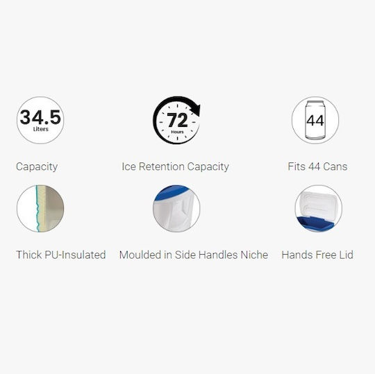 Pinnacle Marina 36 Преносим Хладилник 34.5л Бял
