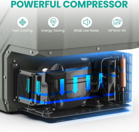 Electric Portable Fridge 12v 24v 220v 35.3l Cooling Heating Flexzon