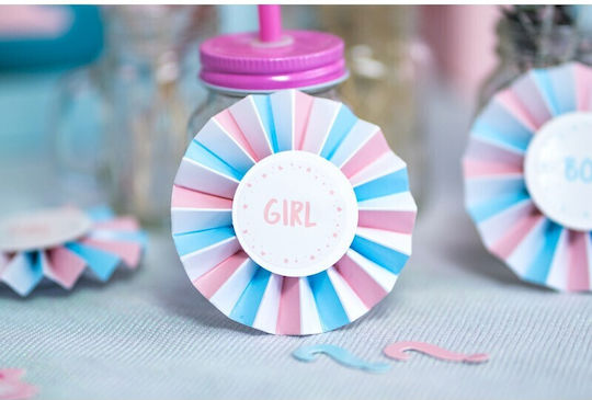 Σετ Αυτοκόλλητα & Κονκάρδες Gender Reveal 18 Τμχ