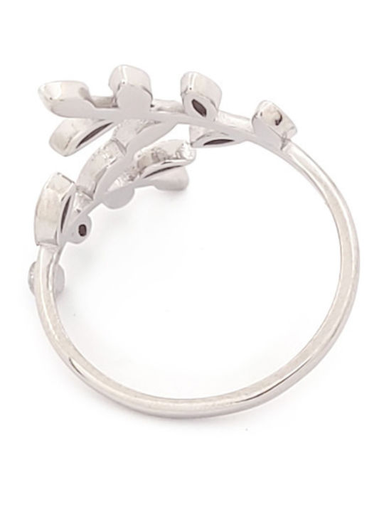 GLS Silver Damentagring mit Steinen aus Silber
