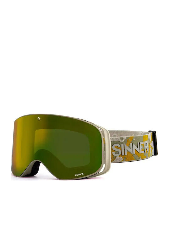 Sinner Olympia Ski & Snowboard Goggles Kids Gray with Lens in Orange Color